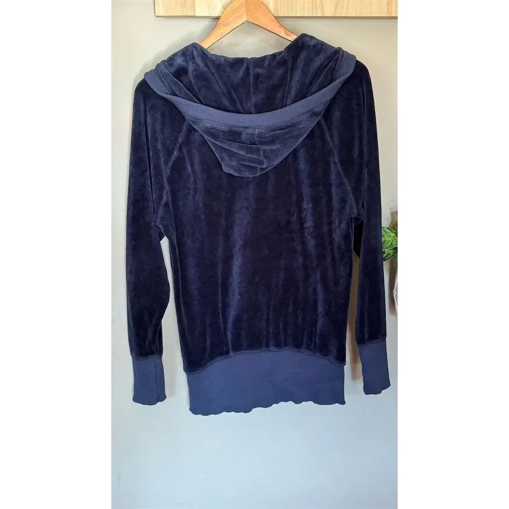Juicy‎ Couture Women's Vintage Velour Hoodie Jacket Blue Size L - Picture 5 of 5
